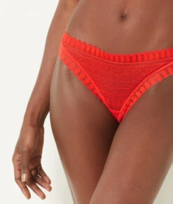 Diamant Lace Tanga in Orange – Eleganter Spitzen-Slip für Damen -Etam Verkäufe 654081163 b