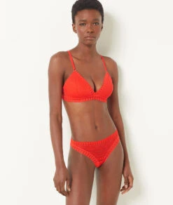 Diamant Lace Tanga in Orange – Eleganter Spitzen-Slip für Damen