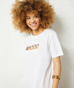 T-Shirt Mit Print Aus 100 % Baumwolle ECRU -Etam Verkäufe 654084380 c