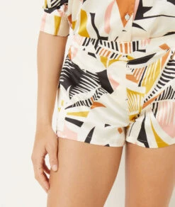 Short de Pyjama Satiné Imprimé Multicolore pour Femme - Confort de Luxe 8 Short de Pyjama Satiné Imprimé Multicolore pour Femme - Confort de Luxe -Etam Verkäufe 654085190 b