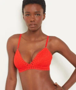 Diamant BH Ohne Bügel mit Leichten Schalen - Farbe Orange