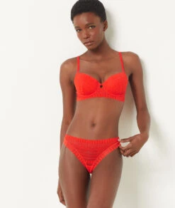 Diamant BH N.4: Eleganter Schalen-BH mit leichter Fütterung – Orange