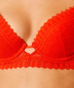 Diamant BH N.2: Tiefliegender Push-up BH in leuchtendem Orange -Etam Verkäufe 654092463 b