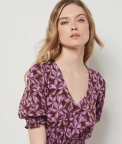 Robe Imprimée MARRON 10 Robe Imprimée MARRON -Etam Verkäufe 654093787 b