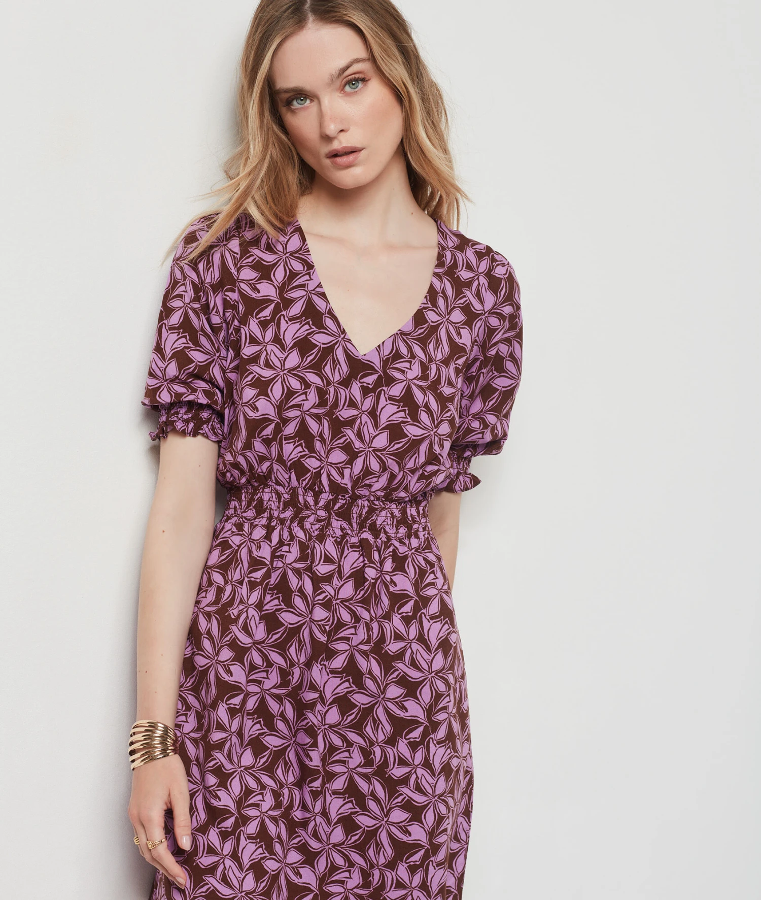 Robe Imprimée MARRON 6 Robe Imprimée MARRON – Bild 6