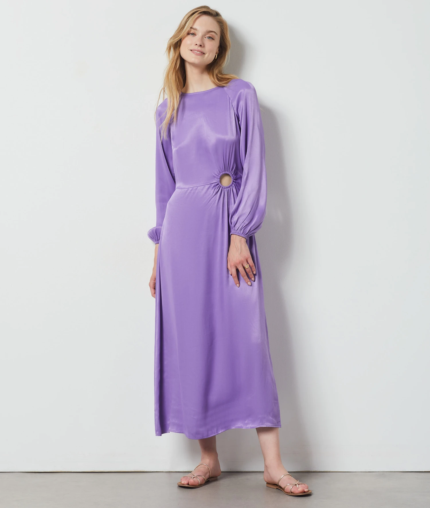 Robe Longue Satinée MAUVE 3 Robe Longue Satinée MAUVE – Bild 3