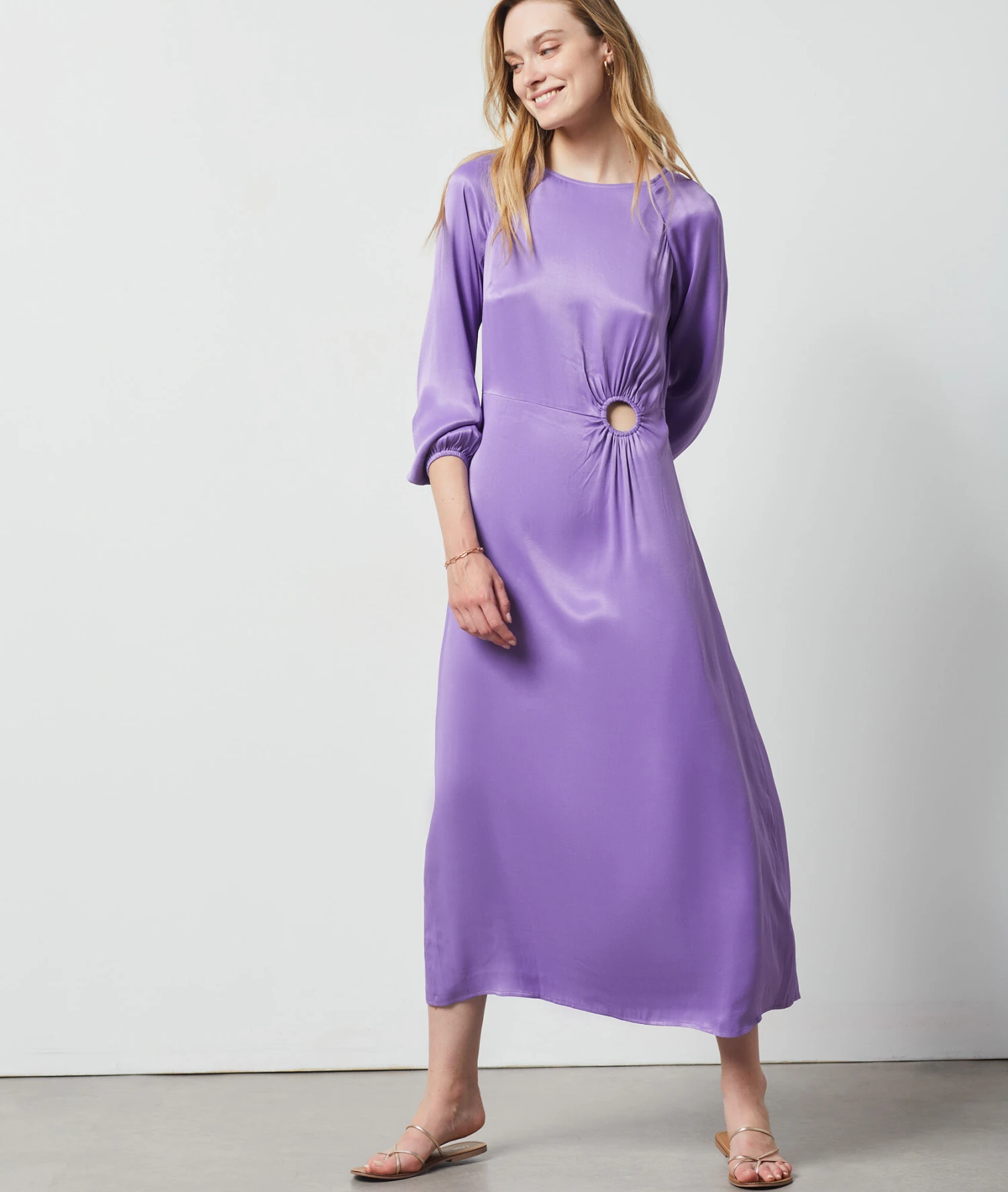 Robe Longue Satinée MAUVE 5 Robe Longue Satinée MAUVE – Bild 5