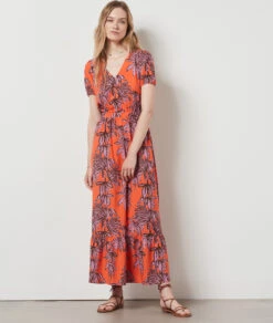 Robe Longue Imprimée ORANGE -Etam Verkäufe 654100618 6