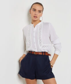 Hemdbluse Mit Stickereidetails ECRU -Etam Verkäufe 654100880 6