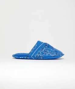 Royal Blue Printed Mule Slippers - Comfortable Slip-On Indoor Footwear 9 Royal Blue Printed Mule Slippers - Comfortable Slip-On Indoor Footwear -Etam Verkäufe 654103423 c