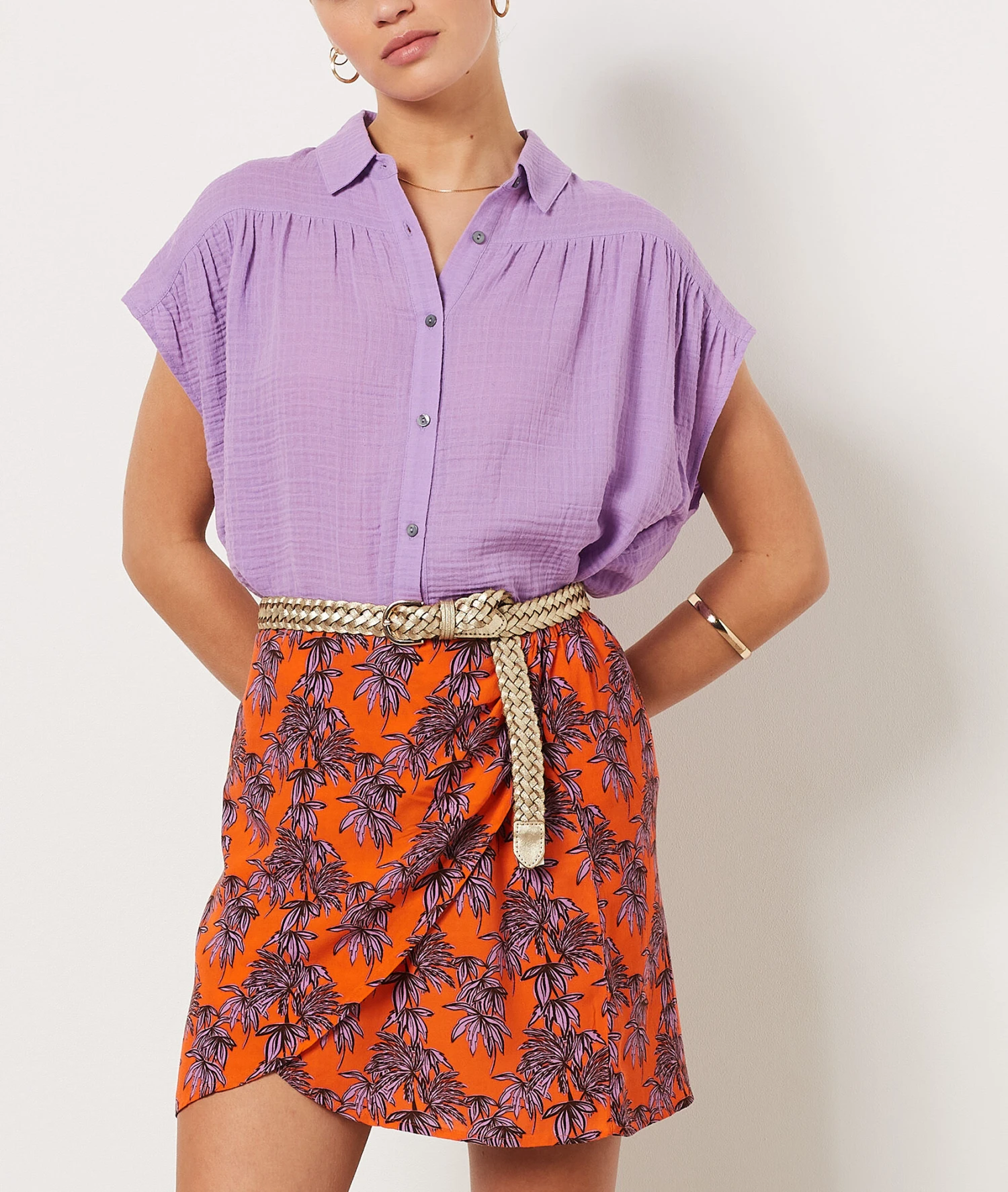 Jupe Portefeuille Imprimée BRIQUE 4 Jupe Portefeuille Imprimée BRIQUE – Bild 4