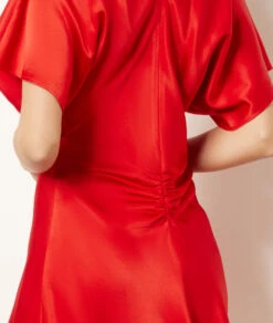 Kurzes, Fließendes Kleid ROT -Etam Verkäufe 654104573 b