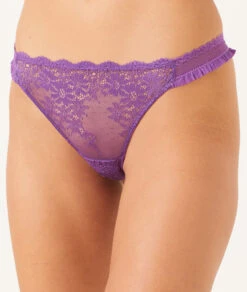 Eleganter Lila Spitzen-Tanga - Komfortable Damen Unterwäsche -Etam Verkäufe 654107013 b