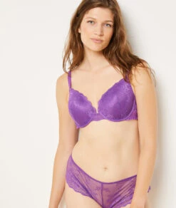 N.5 Le Coques Fines Plongeant Bra - Elegant Violet
