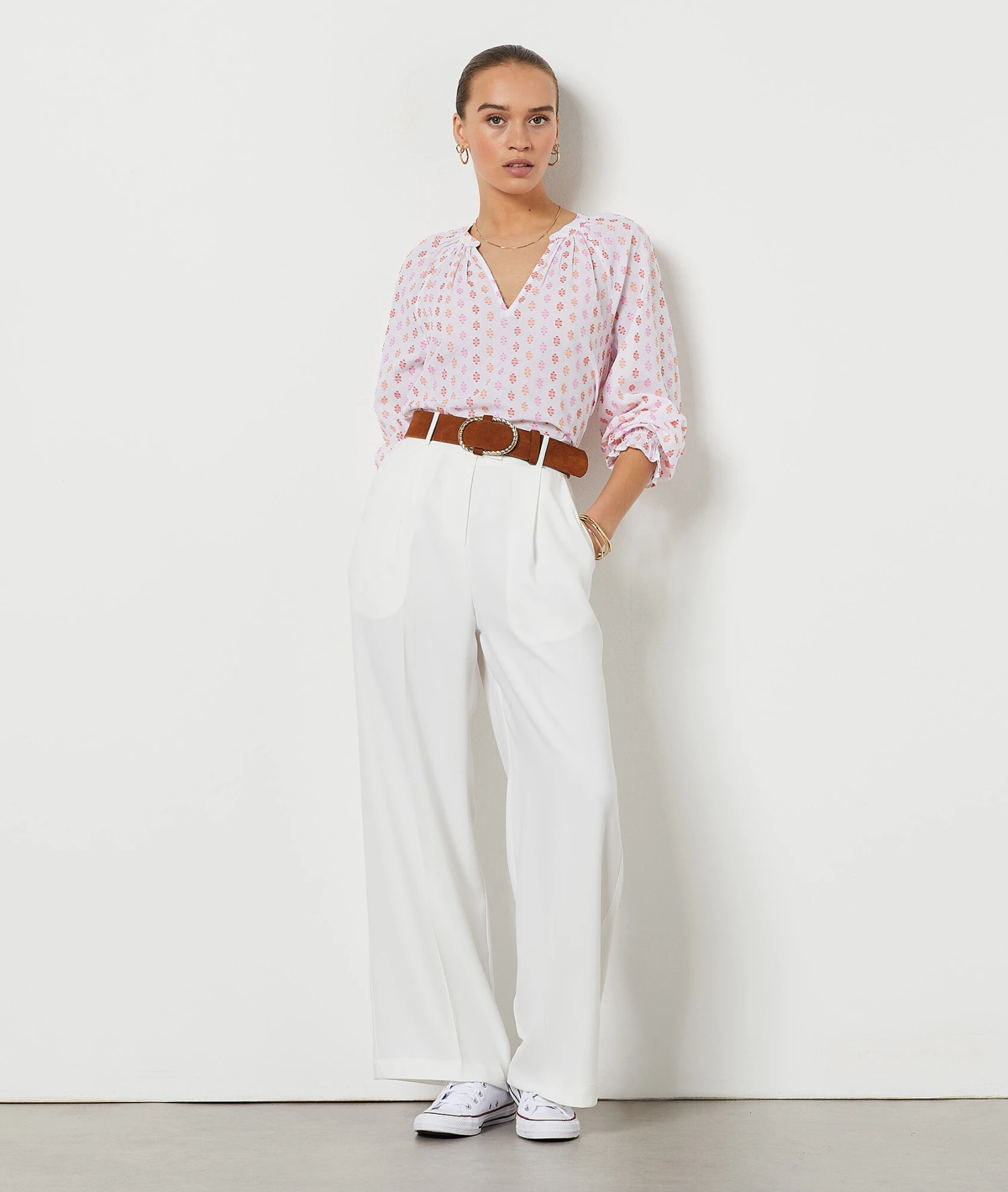 Blouse Imprimée 100% Coton ECRU 4 Blouse Imprimée 100% Coton ECRU – Bild 4