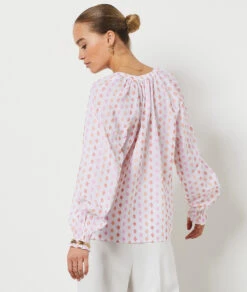 Blouse Imprimée 100% Coton ECRU 8 Blouse Imprimée 100% Coton ECRU -Etam Verkäufe 654135439 a