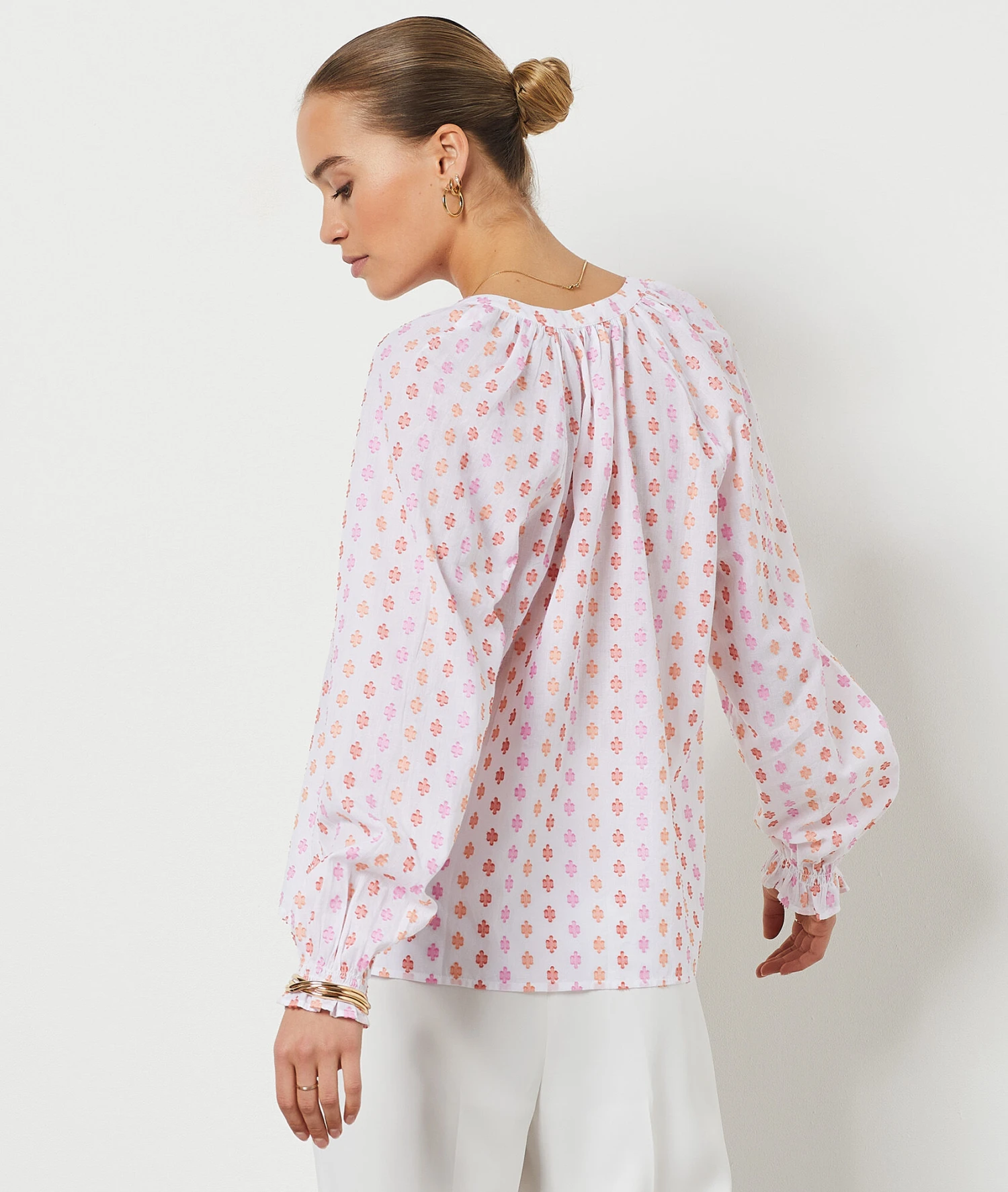 Blouse Imprimée 100% Coton ECRU 3 Blouse Imprimée 100% Coton ECRU – Bild 3