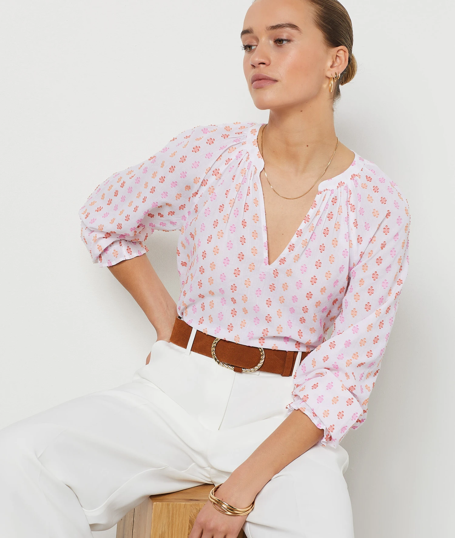 Blouse Imprimée 100% Coton ECRU 6 Blouse Imprimée 100% Coton ECRU – Bild 6