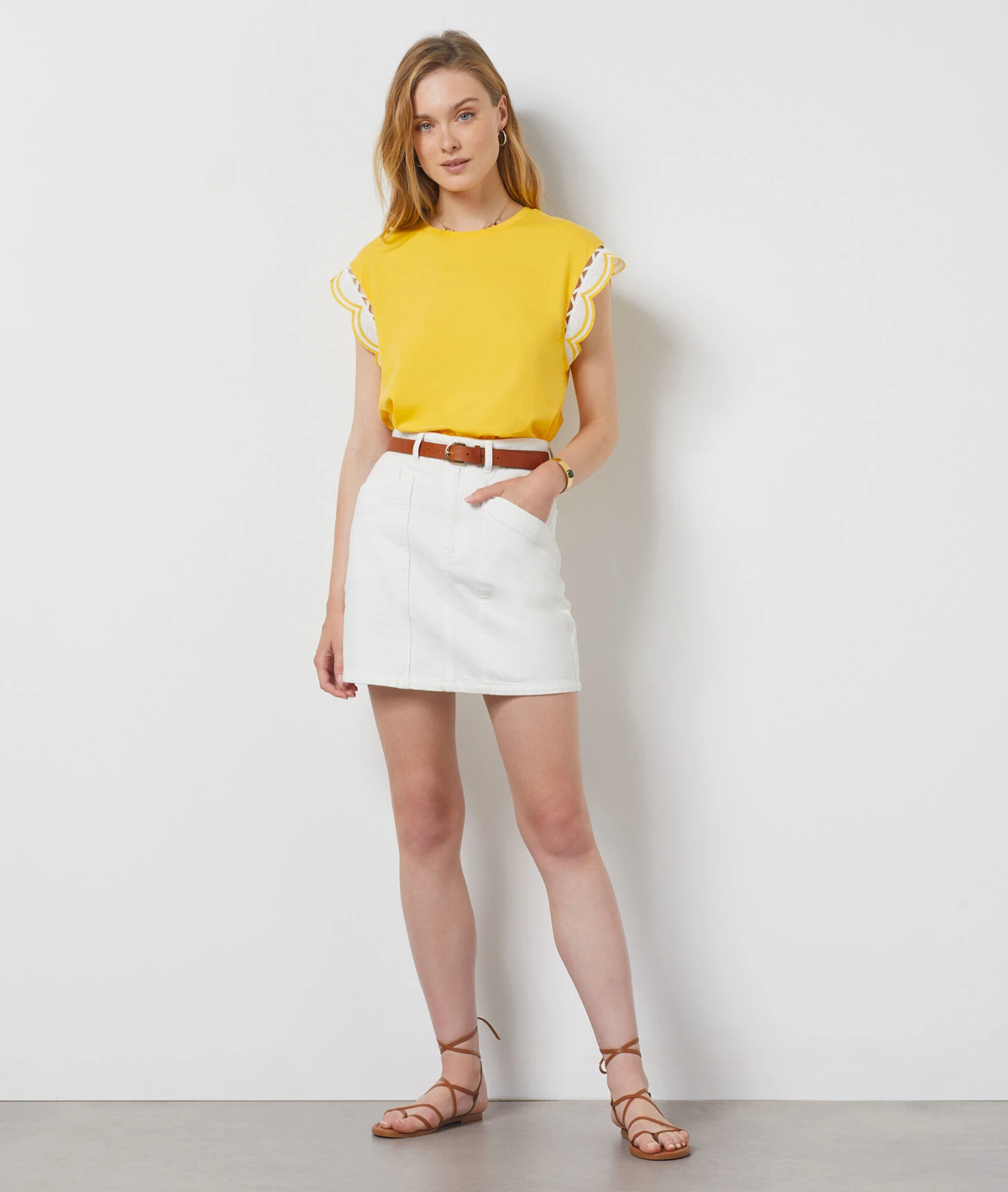 T-Shirt Mit Kurzen Ärmeln SONNENGELB 3 T-Shirt Mit Kurzen Ärmeln SONNENGELB – Bild 3