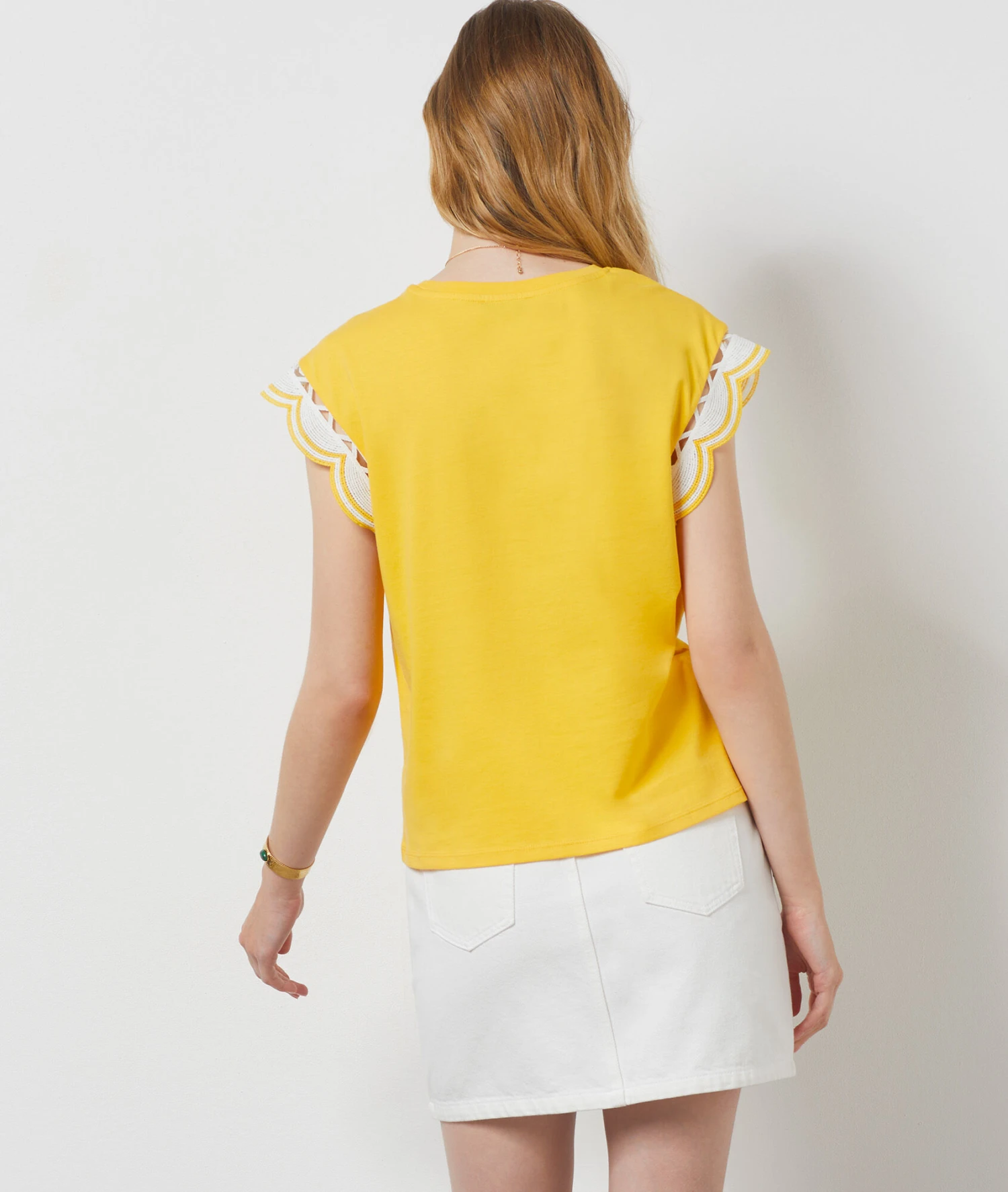 T-Shirt Mit Kurzen Ärmeln SONNENGELB 2 T-Shirt Mit Kurzen Ärmeln SONNENGELB – Bild 2