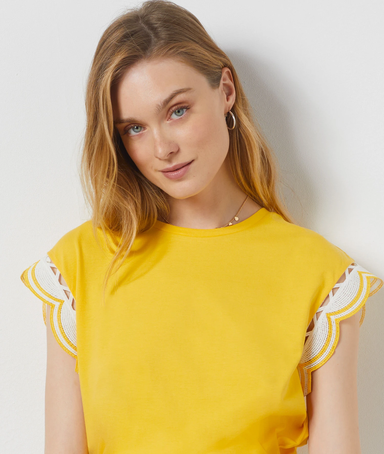 T-Shirt Mit Kurzen Ärmeln SONNENGELB 4 T-Shirt Mit Kurzen Ärmeln SONNENGELB – Bild 4