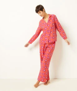 Damen Pyjamahose in Orange: Seidig Schimmernd mit Elegantem Print -Etam Verkäufe 654139718 6