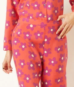Damen Pyjamahose in Orange: Seidig Schimmernd mit Elegantem Print -Etam Verkäufe 654139718 b