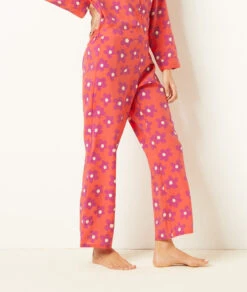 Damen Pyjamahose in Orange: Seidig Schimmernd mit Elegantem Print -Etam Verkäufe 654139718 c