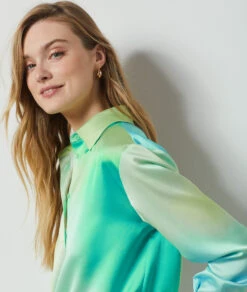 Chemisier Satiné VERT -Etam Verkäufe 654142733 b