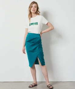 Jupe Midi Satinée EMERAUDE -Etam Verkäufe 654142843 6