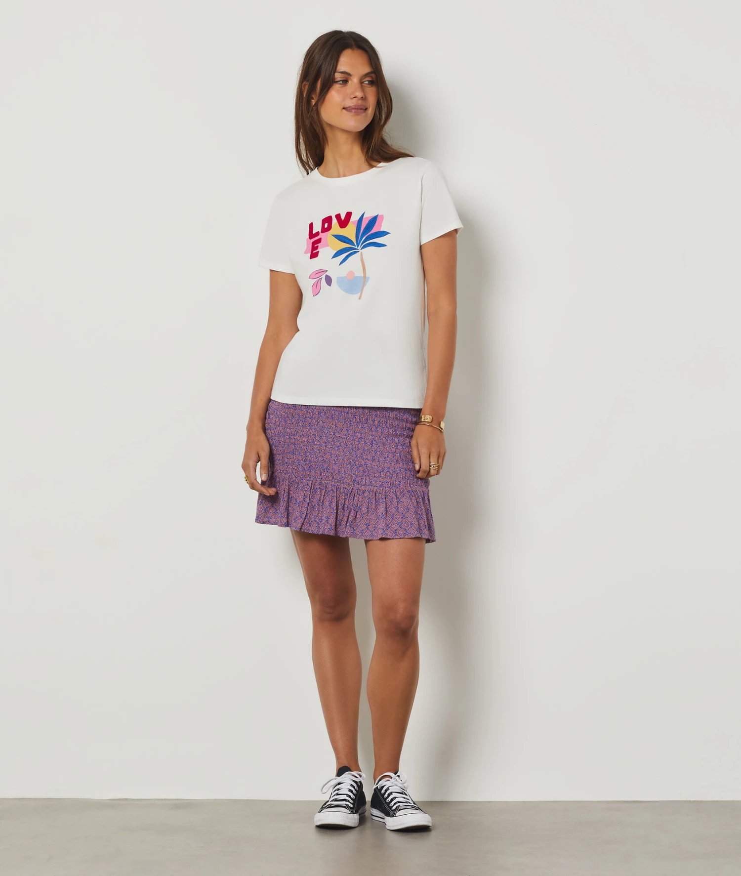 Jupe Imprimée à Volants MARINE 3 Jupe Imprimée à Volants MARINE – Bild 3