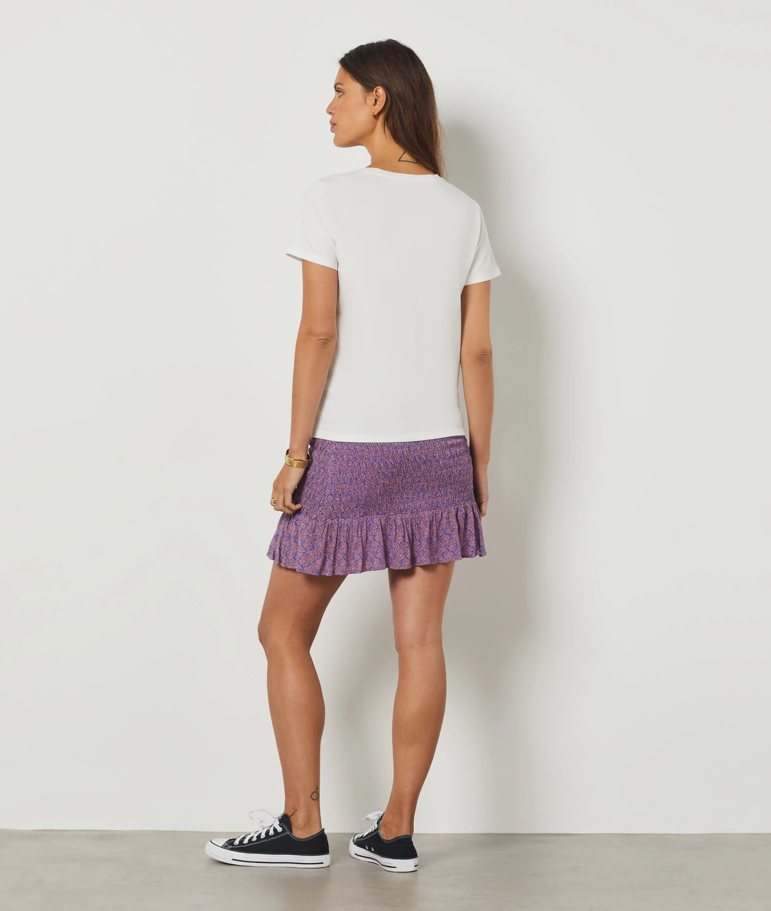 Jupe Imprimée à Volants MARINE 2 Jupe Imprimée à Volants MARINE – Bild 2