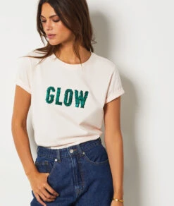 T-shirt "Glow" 100 %coton BLUSH 8 T-shirt "Glow" 100 %coton BLUSH -Etam Verkäufe 654145394 b