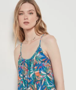 Robe Longue Imprimée BLEU -Etam Verkäufe 654145836 b