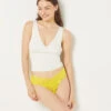 SWEET Tanga En Dentelle JAUNE ACIDULE - Vibrant Lace Lingerie -Etam Verkäufe 654146952 x