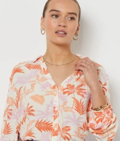 Hemdbluse Mit Print ORANGE -Etam Verkäufe 654150406 b