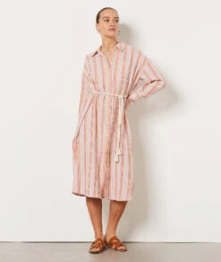 Robe à Rayures 100% Coton ROSE -Etam Verkäufe 654150668 6