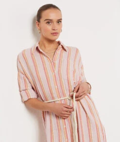 Robe à Rayures 100% Coton ROSE -Etam Verkäufe 654150668 b