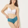 SWEET Hipster V-Shape Lace Panties - Bleu Canard -Etam Verkäufe 654151135 x