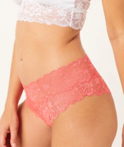 SWEET Hipster V-shape Lace Panties - Elegant Coral Dentelle 7 SWEET Hipster V-shape Lace Panties - Elegant Coral Dentelle -Etam Verkäufe 654151162 b