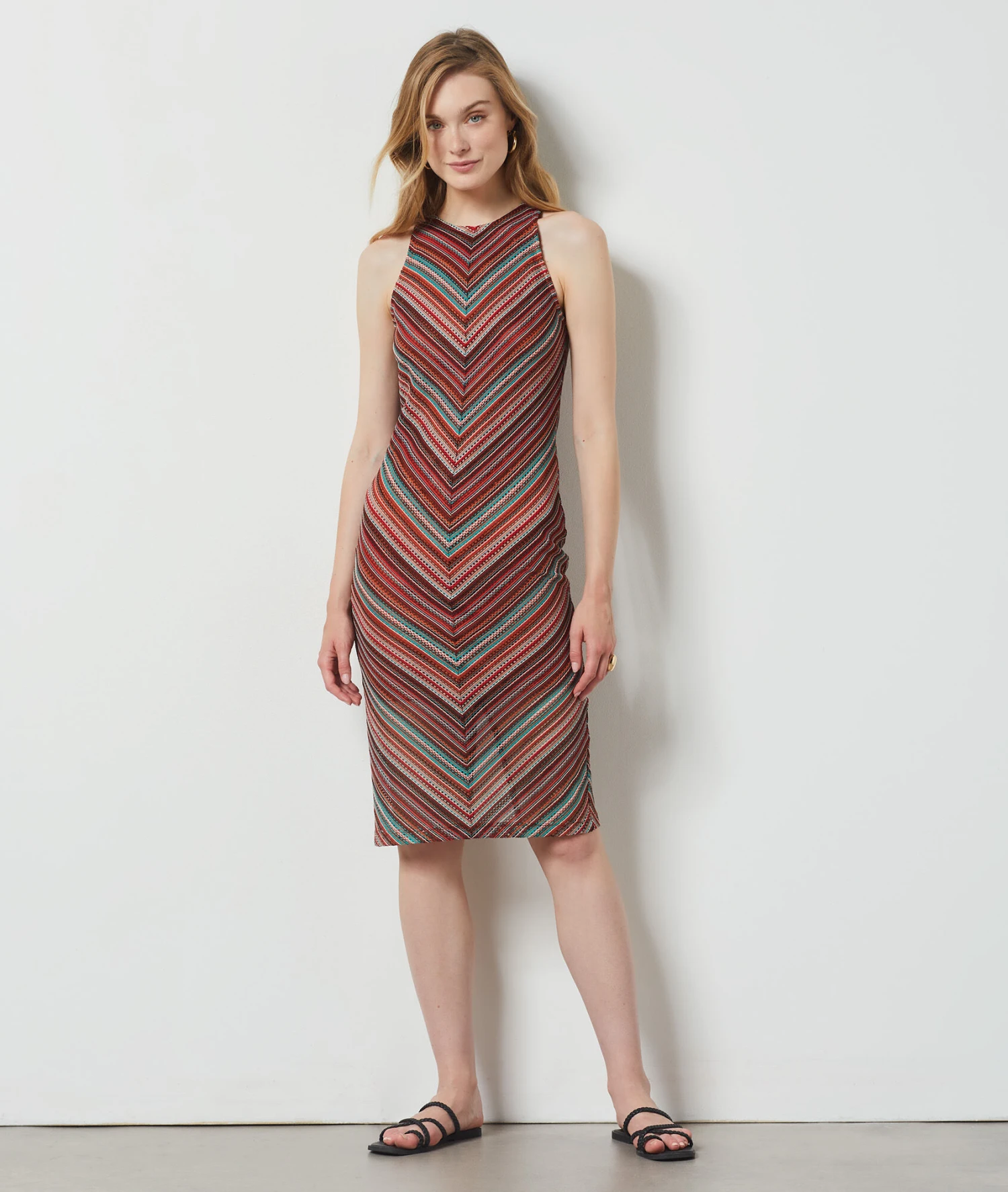 Robe En Maille Ajourée MARRON 3 Robe En Maille Ajourée MARRON – Bild 3