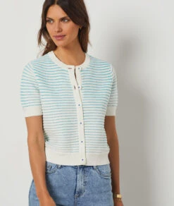 Gilet Manches Courtes BLEU -Etam Verkäufe 654153832 c