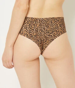 Microfiber Printed Hipster Panties - Comfortable Brown Patterned Underwear -Etam Verkäufe 654156187 b