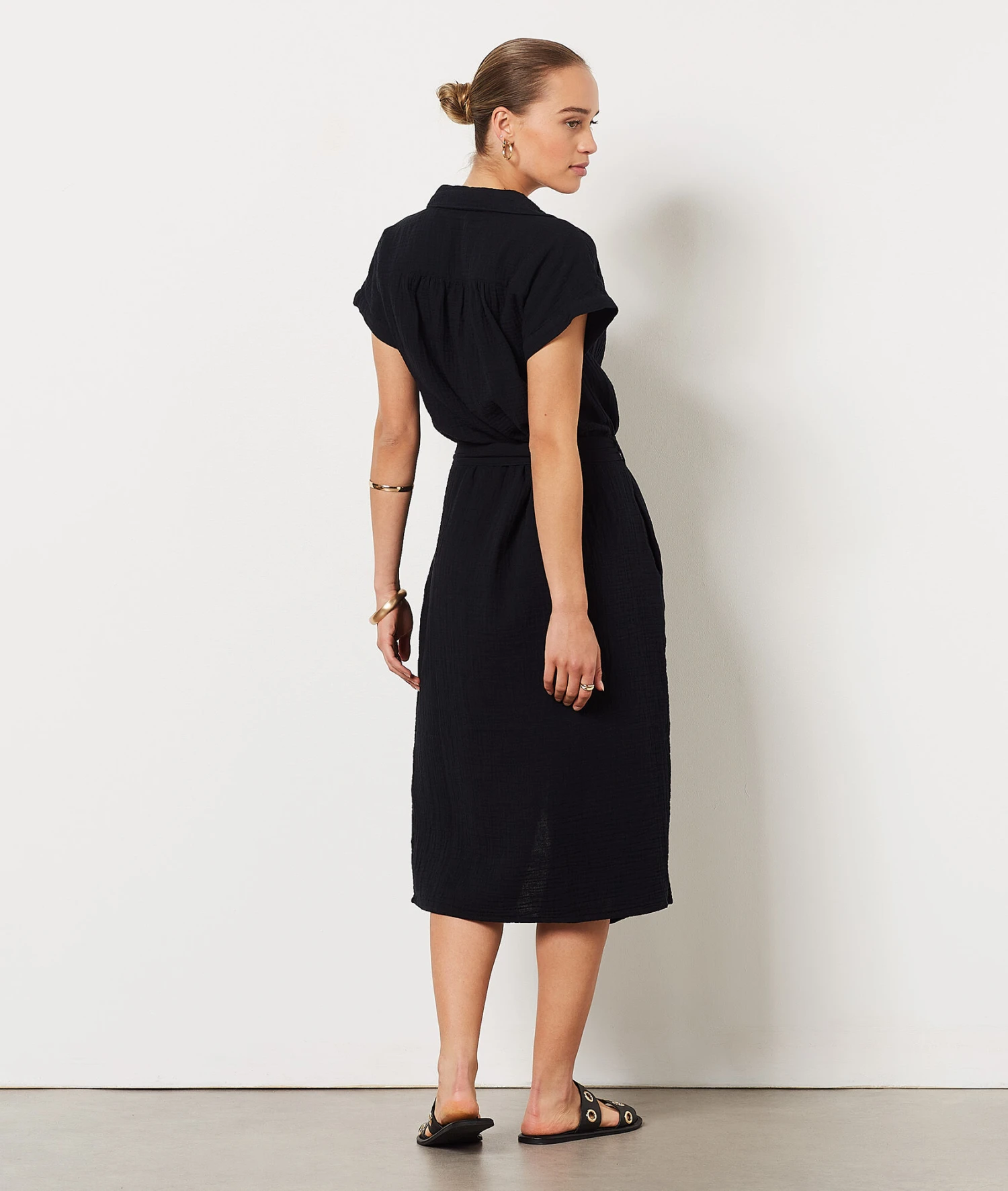 Robe Longue 100% Coton NOIR 2 Robe Longue 100% Coton NOIR – Bild 2