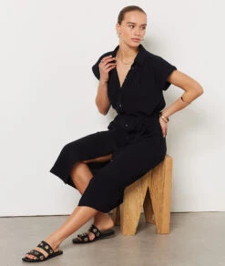 Robe Longue 100% Coton NOIR 9 Robe Longue 100% Coton NOIR -Etam Verkäufe 654171605 c