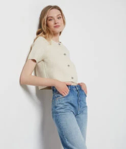 Gilet Manches Courtes ECRU -Etam Verkäufe 654172180 c