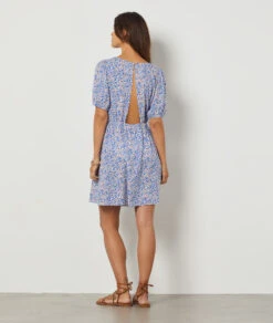 LELA Robe Fluide Imprimée BLEU 6 LELA Robe Fluide Imprimée BLEU -Etam Verkäufe 654195290 a