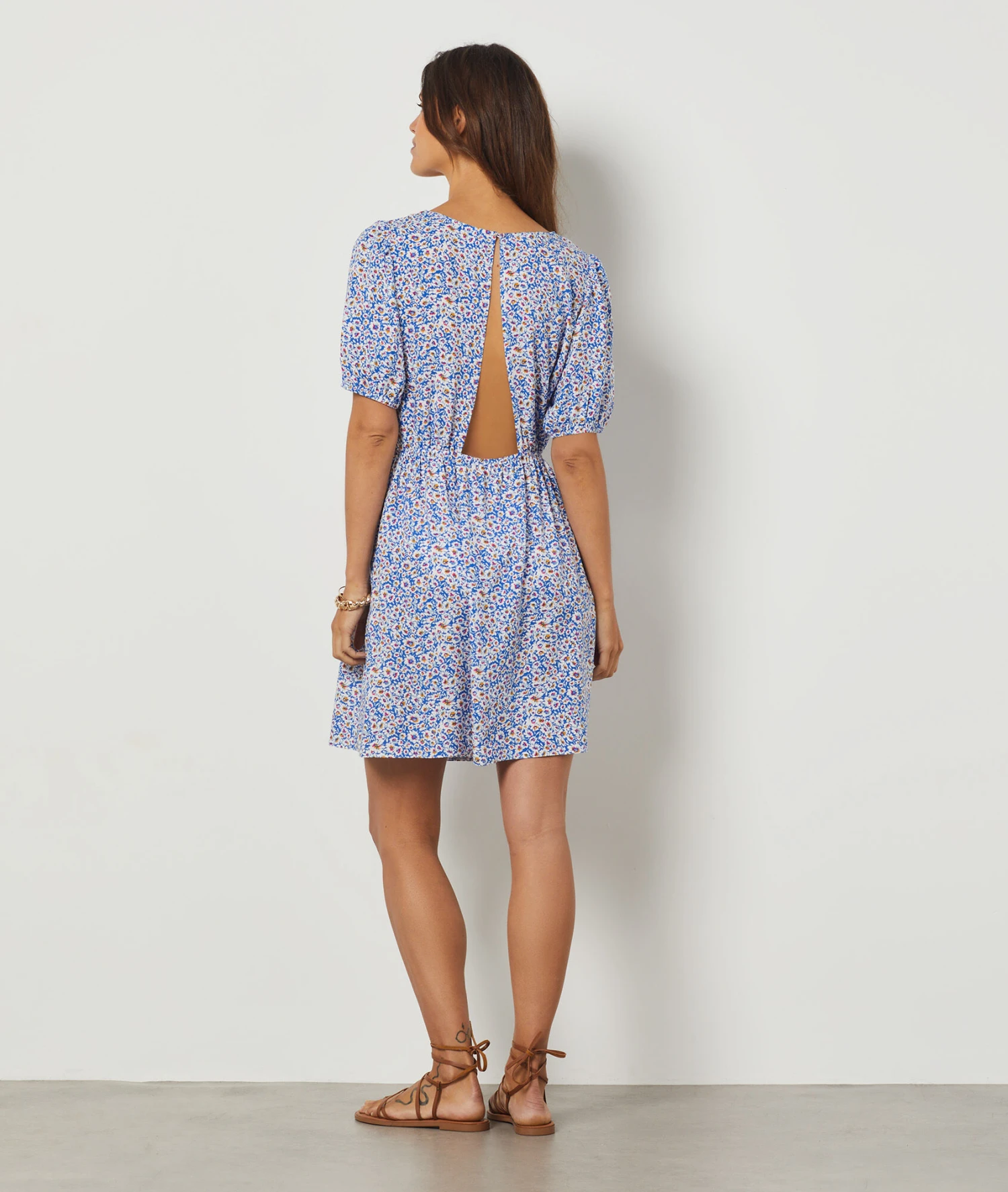 LELA Robe Fluide Imprimée BLEU 2 LELA Robe Fluide Imprimée BLEU – Bild 2