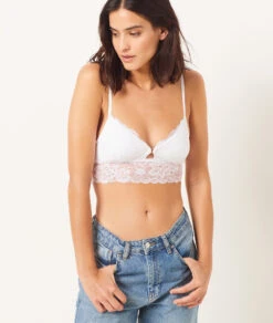SWEET Spitze Bustier – Elegantes Bralette in Reinweiß