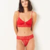 SWEET Damen Spitzen-Bustier in Rot - Elegantes Bralette -Etam Verkäufe 654196273 x